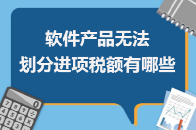 软件产品无法划分进项税额有哪些